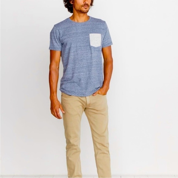 Marine Layer 5 Pocket Slim Fit Pant in Khaki | Size 32x32 - Picture 3 of 14